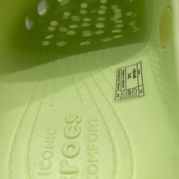 Crocs Classic Crush Clog Lime Zest Size 8 Women - Picture 8 of 14